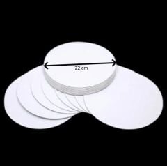 Turta Mendili / Pasta Altlığı Beyaz Yuvarlak 22 cm 10 adet