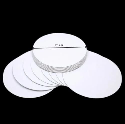 Turta Mendili / Pasta Altlığı Beyaz Yuvarlak 26 cm 10 adet