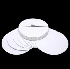Turta Mendili / Pasta Altlığı Beyaz Yuvarlak 26 cm 10 adet