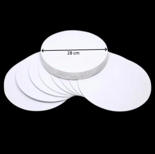 Turta Mendili / Pasta Altlığı Beyaz Yuvarlak 28 cm 10 adet