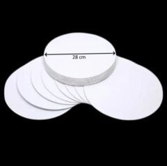 Turta Mendili / Pasta Altlığı Beyaz Yuvarlak 28 cm 10 adet