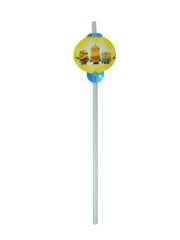 Minion Karakterli Süslü Sunum Pipetleri 10 adet