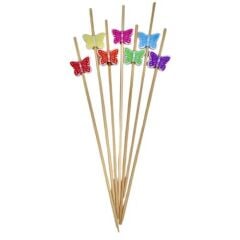 RENKLİ KELEBEKLİ UZUN SUNUM KÜRDANI