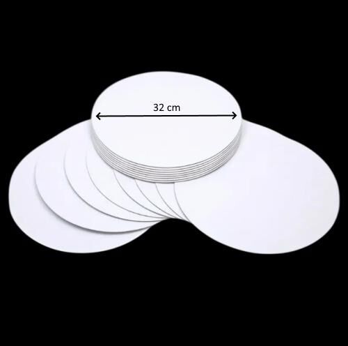Turta Mendili / Pasta Altlığı Beyaz Yuvarlak 32 cm 10 adet
