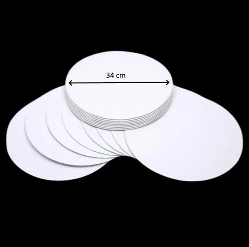 Turta Mendili / Pasta Altlığı Beyaz Yuvarlak 34 cm 10 adet