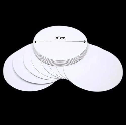 Turta Mendili / Pasta Altlığı Beyaz Yuvarlak 36 cm 10 adet