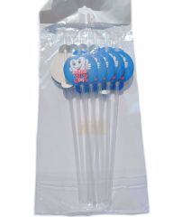 Diş Karakterli Diş Buğdayı Süslü Sunum Pipetleri 10'lu