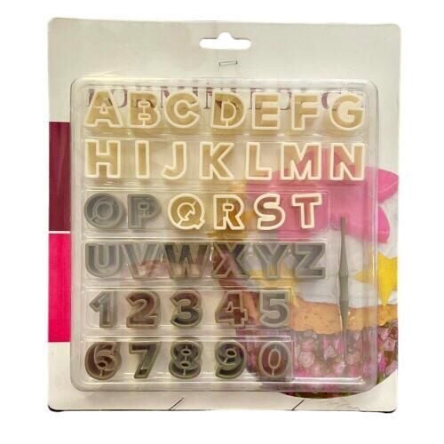 BÜYÜK HARF VE RAKAM BÜYÜK BOY ŞEKER HAMURU BASKI SETİ