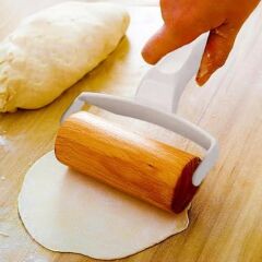 AHŞAP RULOLU PLASTİK HAMUR AÇICI