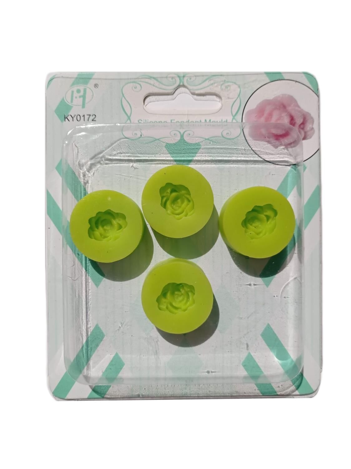 Dörtlü Küçük Gül Silikon Şeker Hamuru Kalıbı