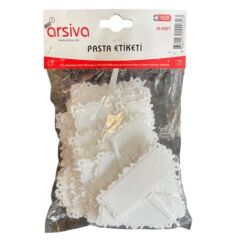 BEYAZ PLASTİK BÜYÜK FİYAT ETİKETİ 50 Lİ