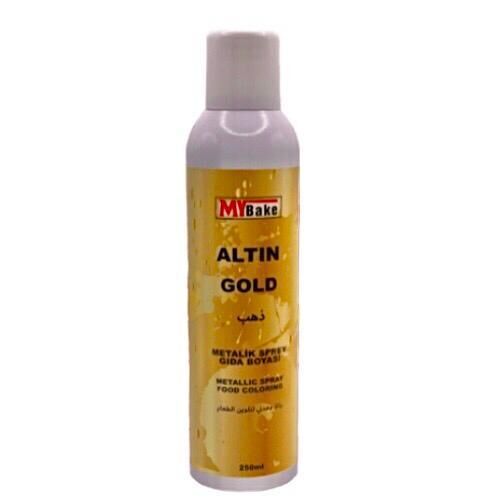 MY BAKE METALİK ALTIN SPREY BOYA 250 ML