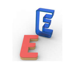 E harfi Polikarbon Kurabiye Kalıbı