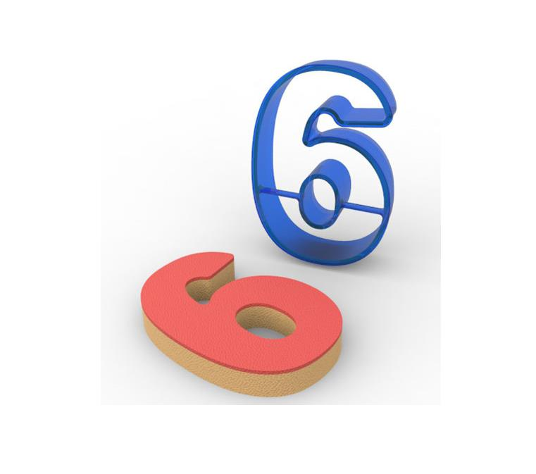 6 Rakamı Polikarbon Kurabiye Kalıbı