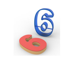 6 Rakamı Polikarbon Kurabiye Kalıbı