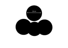 Turta Mendili / Pasta Altlığı Siyah Yuvarlak 20 cm 10 adet