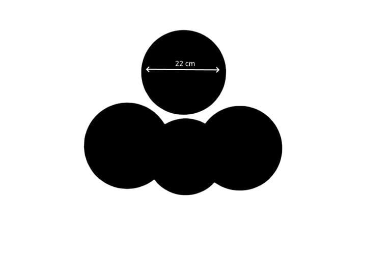 Turta Mendili / Pasta Altlığı Siyah Yuvarlak 22 cm 10 adet