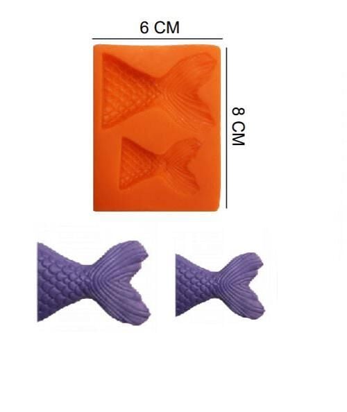 ŞEKER HAMUR KALIBI SİLİKON BALIK KUYRUĞU 6*8 CM