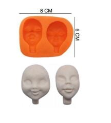 ŞEKER HAMUR KALIBI SİLİKON ERKEK BEBEK YÜZÜ 6*8 CM