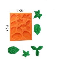 ŞEKER HAMUR KALIBI SİLİKON YAPRAKLAR 7*9